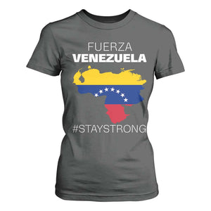 Fuerza Venezuela Strong Solidarity T Shirt For Women Hope Support Venezuelan Patriotic Flag Map