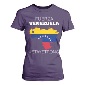 Fuerza Venezuela Strong Solidarity T Shirt For Women Hope Support Venezuelan Patriotic Flag Map