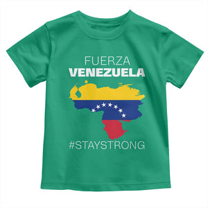 Fuerza Venezuela Strong Solidarity Toddler T Shirt Hope Support Venezuelan Patriotic Flag Map