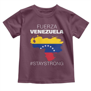 Fuerza Venezuela Strong Solidarity Toddler T Shirt Hope Support Venezuelan Patriotic Flag Map