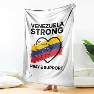Venezuela Strong Pray and Support Throw Blanket Solidarity Patriotic Venezuelan Flag Map Heart TS02 Print Your Wear