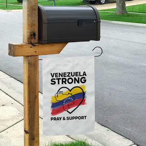 Venezuela Strong Pray and Support Garden Flag Solidarity Patriotic Venezuelan Flag Map Heart TS02 Print Your Wear