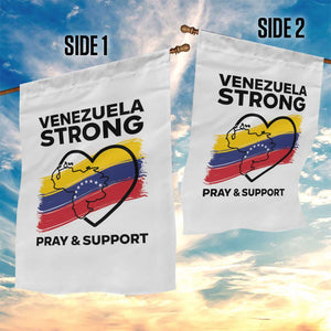 Venezuela Strong Pray and Support Garden Flag Solidarity Patriotic Venezuelan Flag Map Heart TS02 Print Your Wear