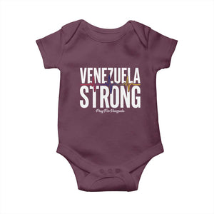 Venezuela Strong Venezuelan Heartbeat Baby Onesie Solidarity Resilience Hope and Prayer