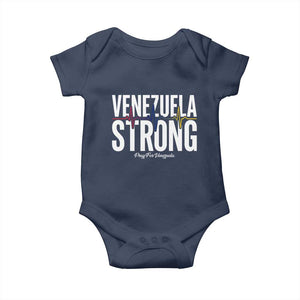 Venezuela Strong Venezuelan Heartbeat Baby Onesie Solidarity Resilience Hope and Prayer