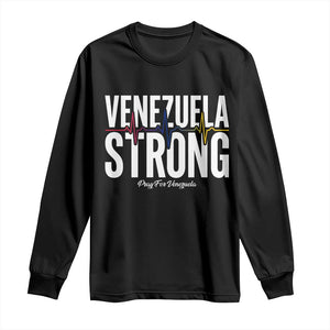 Venezuela Strong Venezuelan Heartbeat Long Sleeve Shirt Solidarity Resilience Hope and Prayer