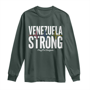 Venezuela Strong Venezuelan Heartbeat Long Sleeve Shirt Solidarity Resilience Hope and Prayer
