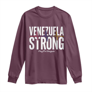 Venezuela Strong Venezuelan Heartbeat Long Sleeve Shirt Solidarity Resilience Hope and Prayer