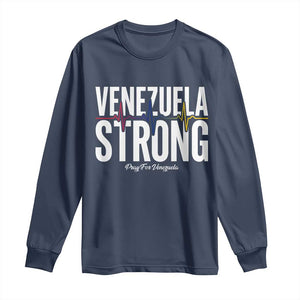 Venezuela Strong Venezuelan Heartbeat Long Sleeve Shirt Solidarity Resilience Hope and Prayer