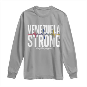 Venezuela Strong Venezuelan Heartbeat Long Sleeve Shirt Solidarity Resilience Hope and Prayer
