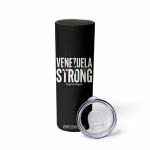 Venezuela Strong Venezuelan Heartbeat Skinny Tumbler Solidarity Resilience Hope and Prayer TS02 Print Your Wear