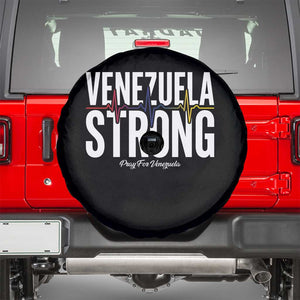 Venezuela Strong Venezuelan Heartbeat Spare Tire Cover Solidarity Resilience Hope and Prayer TS02 Black Print Your Wear