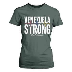 Venezuela Strong Venezuelan Heartbeat T Shirt For Women Solidarity Resilience Hope and Prayer