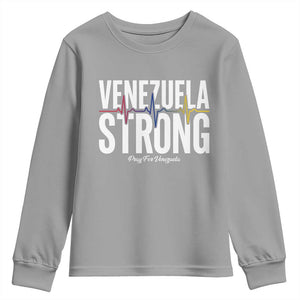 Venezuela Strong Venezuelan Heartbeat Youth Sweatshirt Solidarity Resilience Hope and Prayer