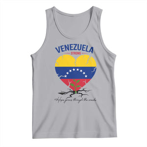 Venezuela Strong Healing Support Tank Top Hope Grows Through Cracks Venezuelan Flag Heart