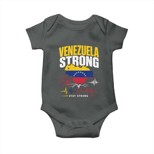 Venezuela Strong Support and Solidarity Baby Onesie Patriotic Venezuelan Flag Country Map