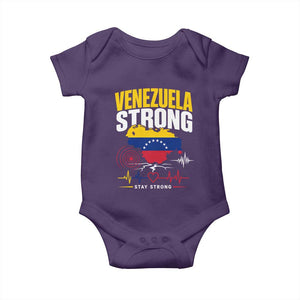 Venezuela Strong Support and Solidarity Baby Onesie Patriotic Venezuelan Flag Country Map