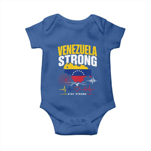 Venezuela Strong Support and Solidarity Baby Onesie Patriotic Venezuelan Flag Country Map