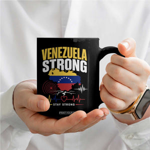 Venezuela Strong Support and Solidarity Coffee Mug Patriotic Venezuelan Flag Country Map