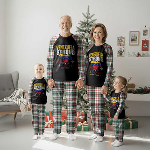 Venezuela Strong Support and Solidarity Plaid Pajama Set Patriotic Venezuelan Flag Country Map
