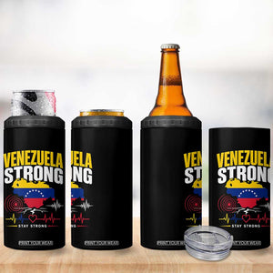 Venezuela Strong Support and Solidarity 4 in 1 Can Cooler Tumbler Patriotic Venezuelan Flag Country Map