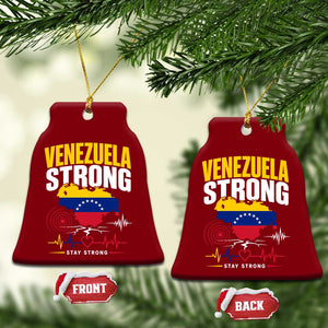 Venezuela Strong Support and Solidarity Ceramic Ornament Patriotic Venezuelan Flag Country Map