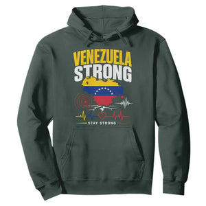 Venezuela Strong Support and Solidarity Hoodie Patriotic Venezuelan Flag Country Map