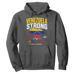 Venezuela Strong Support and Solidarity Hoodie Patriotic Venezuelan Flag Country Map
