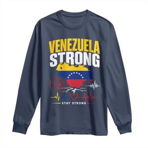 Venezuela Strong Support and Solidarity Long Sleeve Shirt Patriotic Venezuelan Flag Country Map