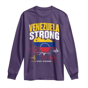 Venezuela Strong Support and Solidarity Long Sleeve Shirt Patriotic Venezuelan Flag Country Map
