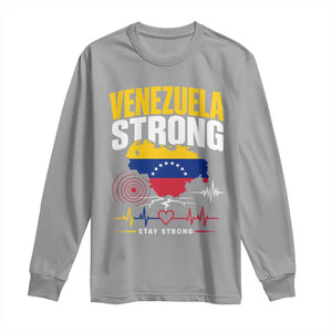 Venezuela Strong Support and Solidarity Long Sleeve Shirt Patriotic Venezuelan Flag Country Map