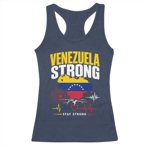 Venezuela Strong Support and Solidarity Racerback Tank Top Patriotic Venezuelan Flag Country Map