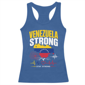 Venezuela Strong Support and Solidarity Racerback Tank Top Patriotic Venezuelan Flag Country Map