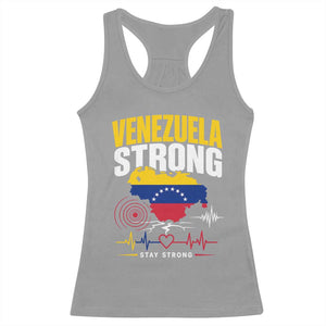 Venezuela Strong Support and Solidarity Racerback Tank Top Patriotic Venezuelan Flag Country Map