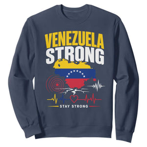 Venezuela Strong Support and Solidarity Sweatshirt Patriotic Venezuelan Flag Country Map