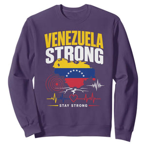 Venezuela Strong Support and Solidarity Sweatshirt Patriotic Venezuelan Flag Country Map