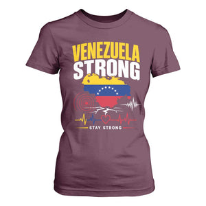 Venezuela Strong Support and Solidarity T Shirt For Women Patriotic Venezuelan Flag Country Map