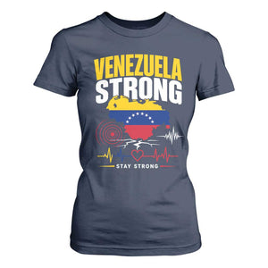 Venezuela Strong Support and Solidarity T Shirt For Women Patriotic Venezuelan Flag Country Map