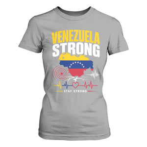 Venezuela Strong Support and Solidarity T Shirt For Women Patriotic Venezuelan Flag Country Map