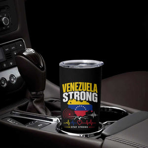 Venezuela Strong Support and Solidarity Tumbler Cup Patriotic Venezuelan Flag Country Map