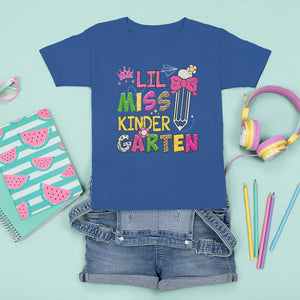 Lil Miss Kindergarten T Shirt For Kid Cute Kinder Girl Era TS02 Royal Blue Printyourwear