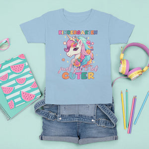 Cute Kindergarten Unicorn T Shirt For Kid Just Got A Lot Cuter Kinder Girl TS02 Light Blue Printyourwear