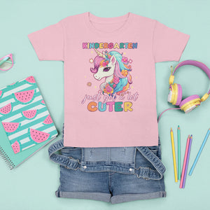 Cute Kindergarten Unicorn T Shirt For Kid Just Got A Lot Cuter Kinder Girl TS02 Light Pink Printyourwear