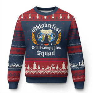 Oktoberfest Squad Ugly Christmas Sweater Bavarian Festival Munich Beer TS02 Navy Red Print Your Wear