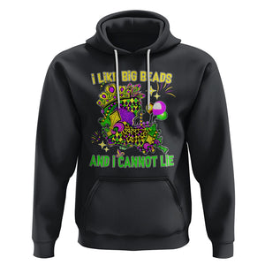 Mardi Gras Hoodie I Like Big Beads And I Can Not Lie New Orleans TS02 Black Printyourwear