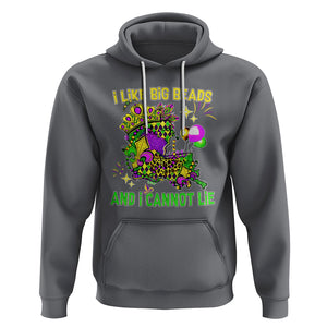 Mardi Gras Hoodie I Like Big Beads And I Can Not Lie New Orleans TS02 Charcoal Printyourwear