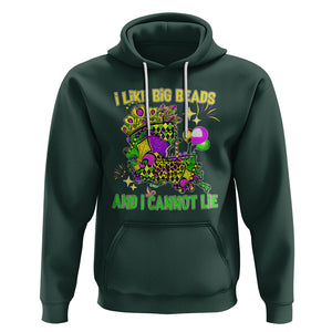 Mardi Gras Hoodie I Like Big Beads And I Can Not Lie New Orleans TS02 Dark Forest Green Printyourwear
