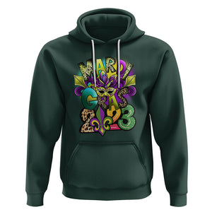 Mardi Gras 2024 Hoodie Carnival Squad Costume Mask TS02 Dark Forest Green Printyourwear