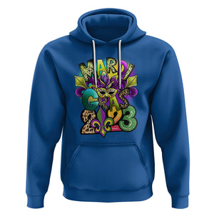 Mardi Gras 2024 Hoodie Carnival Squad Costume Mask TS02 Royal Blue Printyourwear