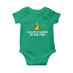 Funny St Patricks Day Baby Onesie Silliest Goose At The Pub Funny St. Patricks Day TS02 Irish Green Print Your Wear